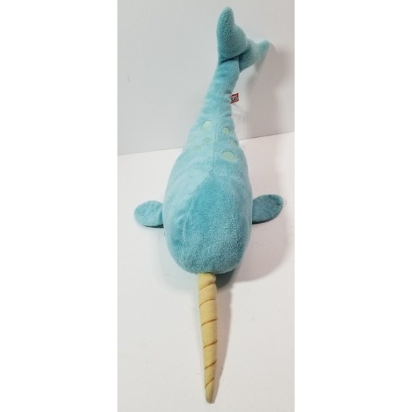 Douglas Cuddle Toys~Spike the Plush Turquoise Narwhal Stuffed Animal - Picture 7 of 9